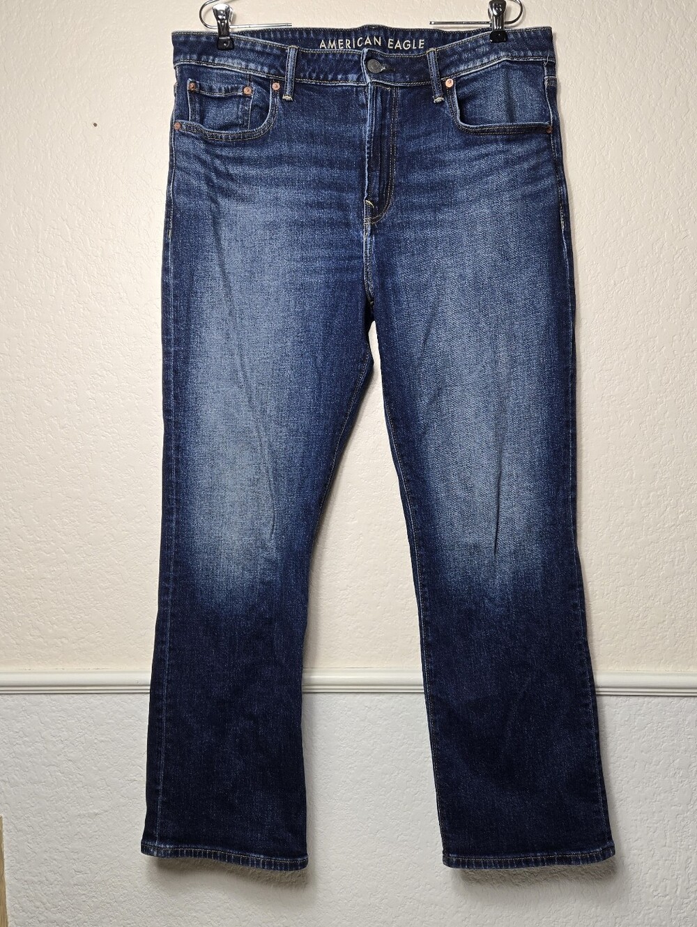 American Eagle Original Bootcut Men's Dark Blue Jeans, Size 36X29
